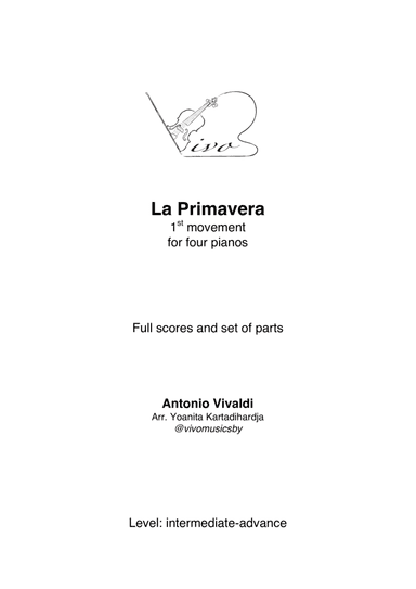 La Primavera (Spring) for four pianos - 1st movement (arr. Yoanita Kartadihardja)