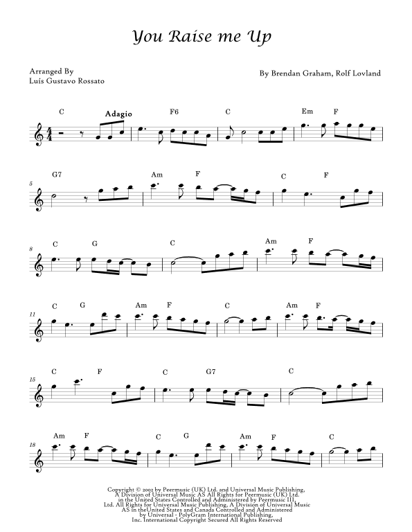 You Raise Me Up (arr. Luís Gustavo Rossato)