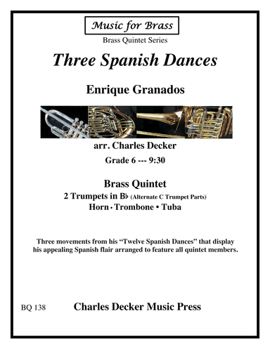 Three Spanish Dances for Brass Quintet (arr. Charles Decker)