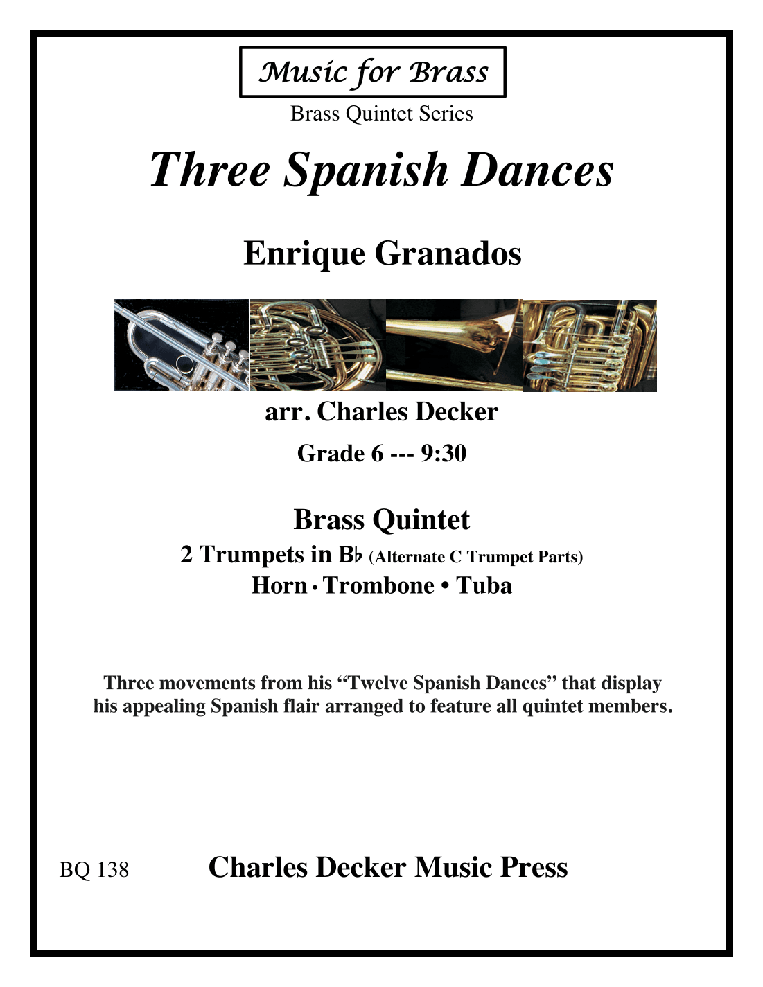 Three Spanish Dances for Brass Quintet (arr. Charles Decker)