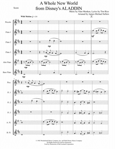 A Whole New World (from 'Aladdin') (arr. James-Michael Sellers)
