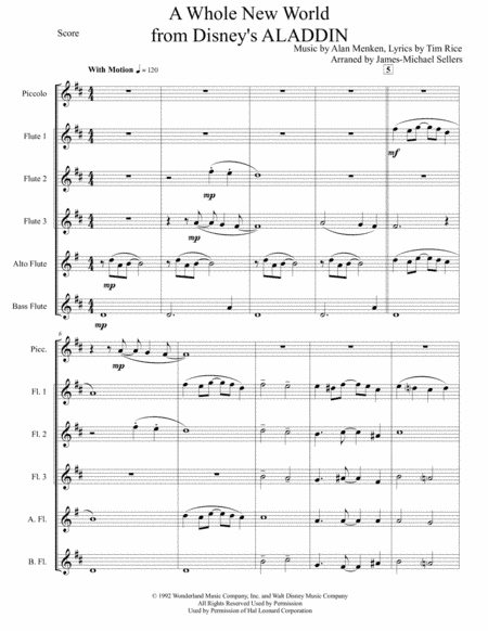 A Whole New World (from 'Aladdin') (arr. James-Michael Sellers)