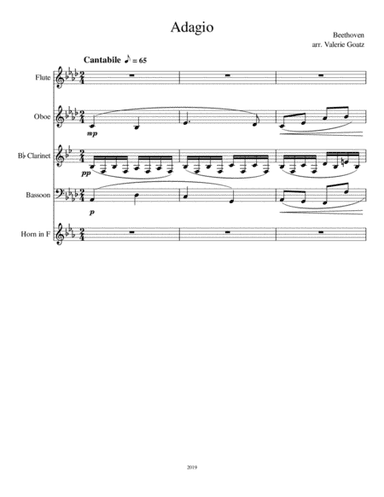 Adagio for Woodwind Quintet (arr. Valerie Goatz)