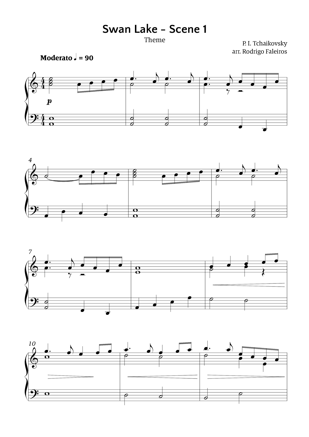 Swan Lake theme Scene 1 (arr. Rodrigo Faleiros)