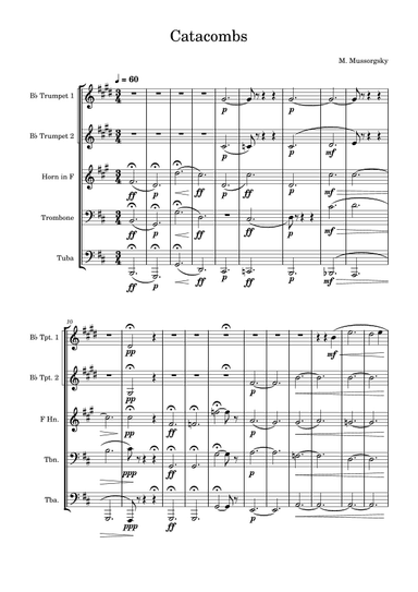 Catacombs - Pictures at an Exhibition (arr. Edward Fall)