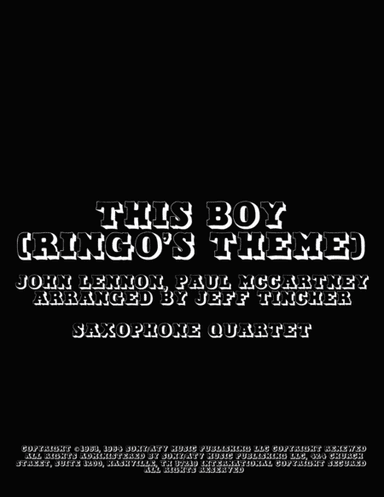 This Boy (ringo's Theme) (arr. Jeff Tincher)