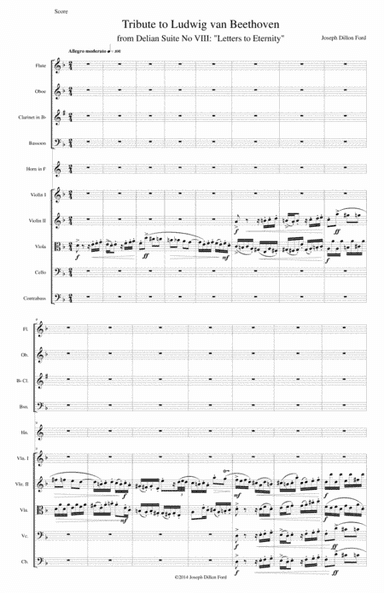 Tribute to Ludwig van Beethoven for chamber orchestra