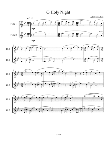 O Holy Night flute duet (arr. B C Dockery)