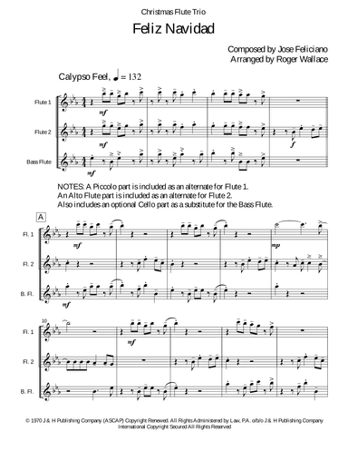 Feliz Navidad (arr. Roger Wallace)