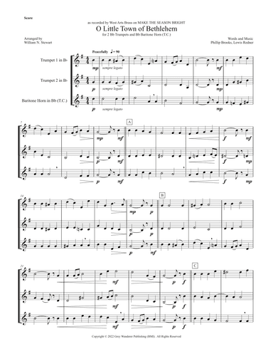 O Little Town of Bethlehem (arr. Will Stewart)