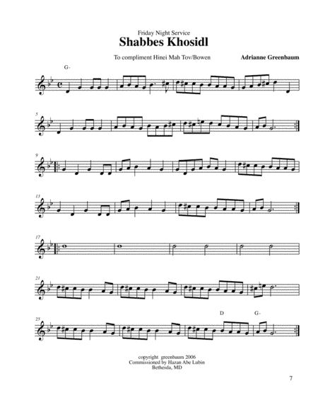 Shabbes tune - Shabbes Khosidl