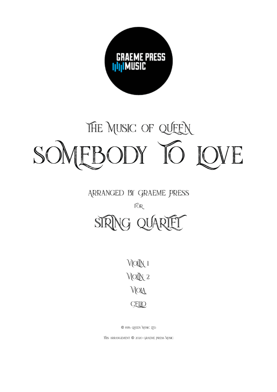 Somebody To Love (arr. Graeme Press)