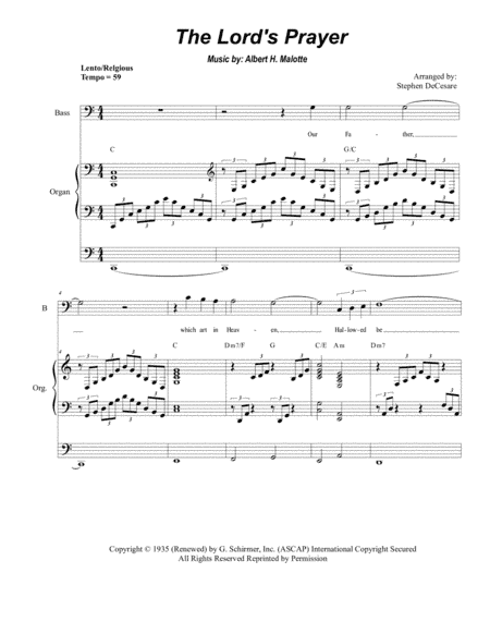 The Lord's Prayer (arr. Stephen DeCesare)