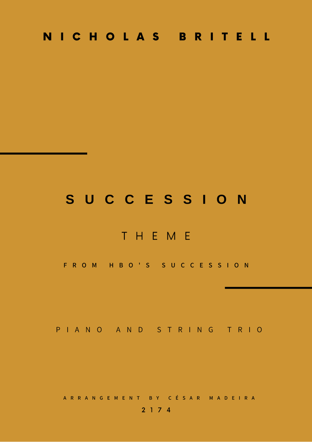 Succession Theme - Score Only (arr. César Madeira)
