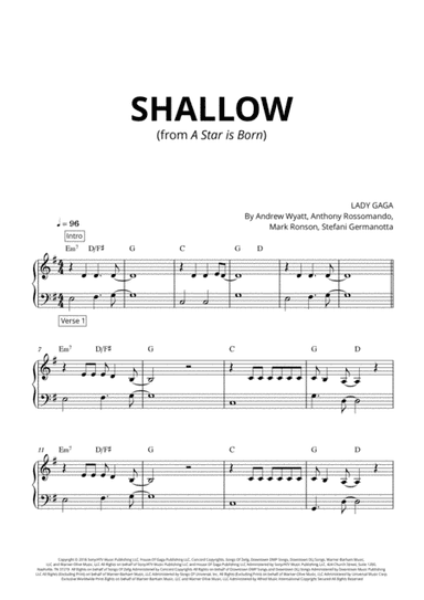 Shallow (arr. Cadenza Editions)