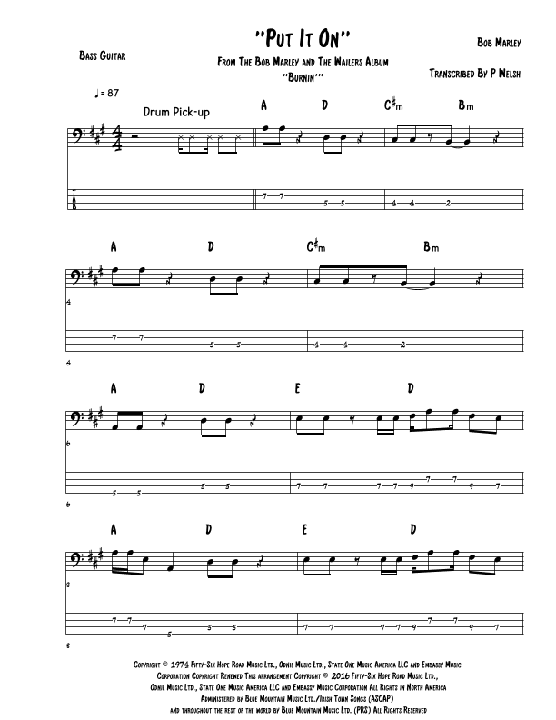 Put It On (arr. Accubass)