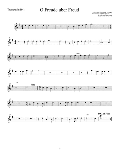 O Freude uber Freud-first trumpet (arr. J. Richard Dixon)