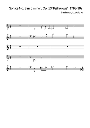 Beethoven:Sonate No. 8 in c minor, Op. 13 'Pathetique' for piano solo (arr. WALID-B)