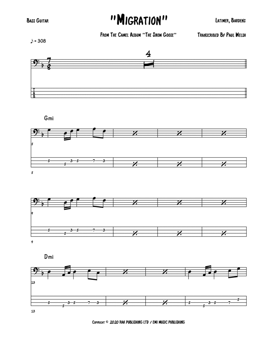 Migration (arr. Accubass)