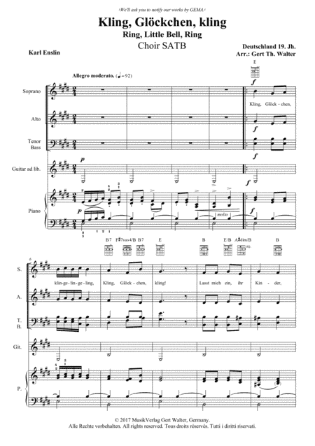 Ring, Little Bell, Ring (arr. Gert Th. Walter)