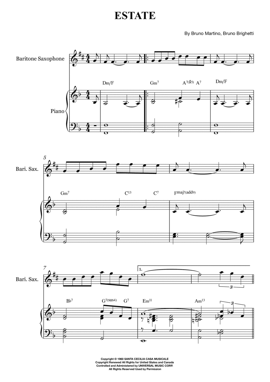 Estate (arr. Karen Gueiros)