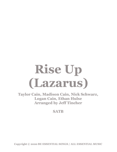 Rise Up (lazarus) (arr. Jeff Tincher)