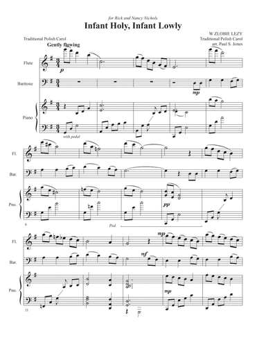 Infant Holy, Infant Lowly (Trio - C Treble/Bass) (arr. Paul S. Jones)