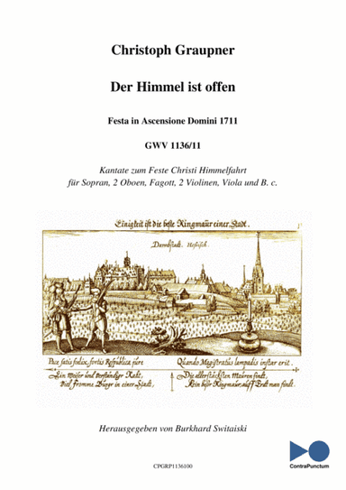 Graupner Christoph Cantata Der Himmel ist offen GWV 1136/11 (arr. Dr. Burkhard Switaiski)