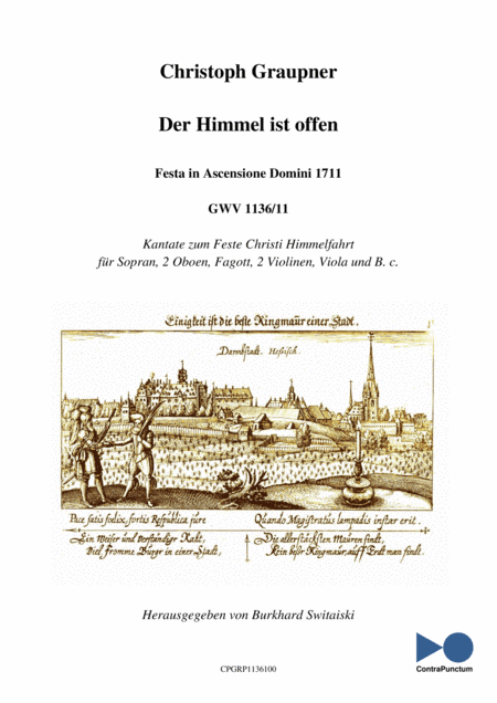 Graupner Christoph Cantata Der Himmel ist offen GWV 1136/11 (arr. Dr. Burkhard Switaiski)