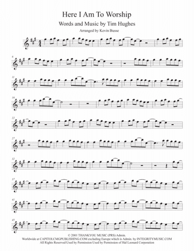 Here I Am To Worship (arr. Kevin Busse)