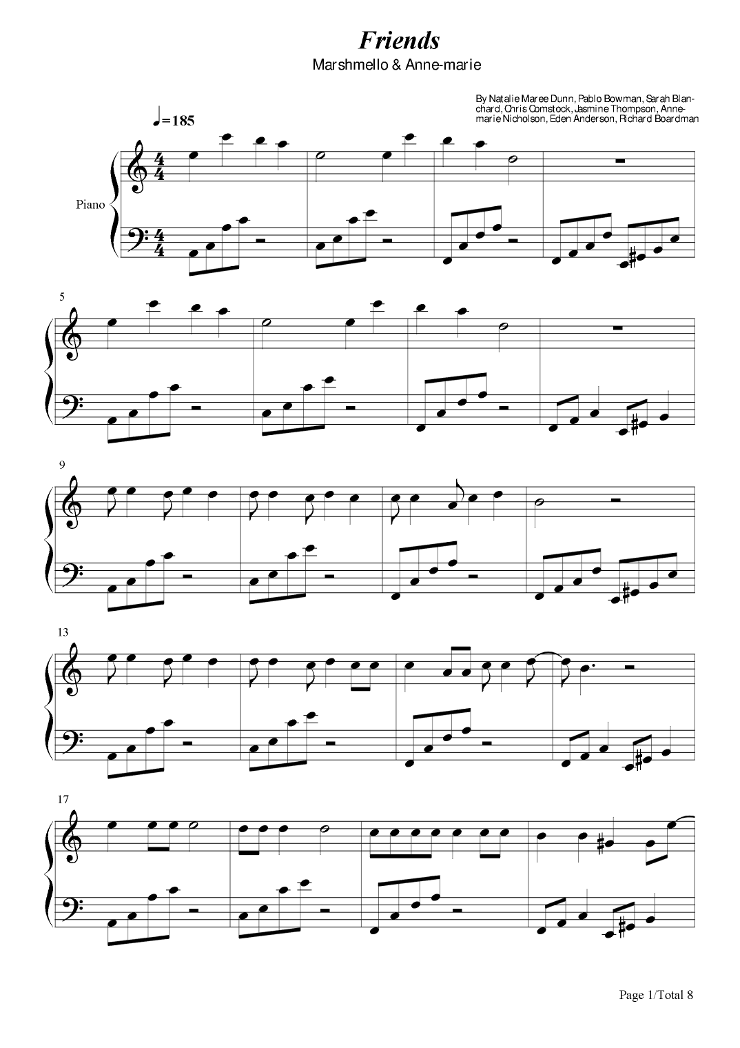 Friends (arr. poon)