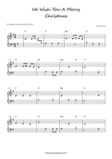 We Wish You A Merry Christmas (arr. Fernando Pereira)