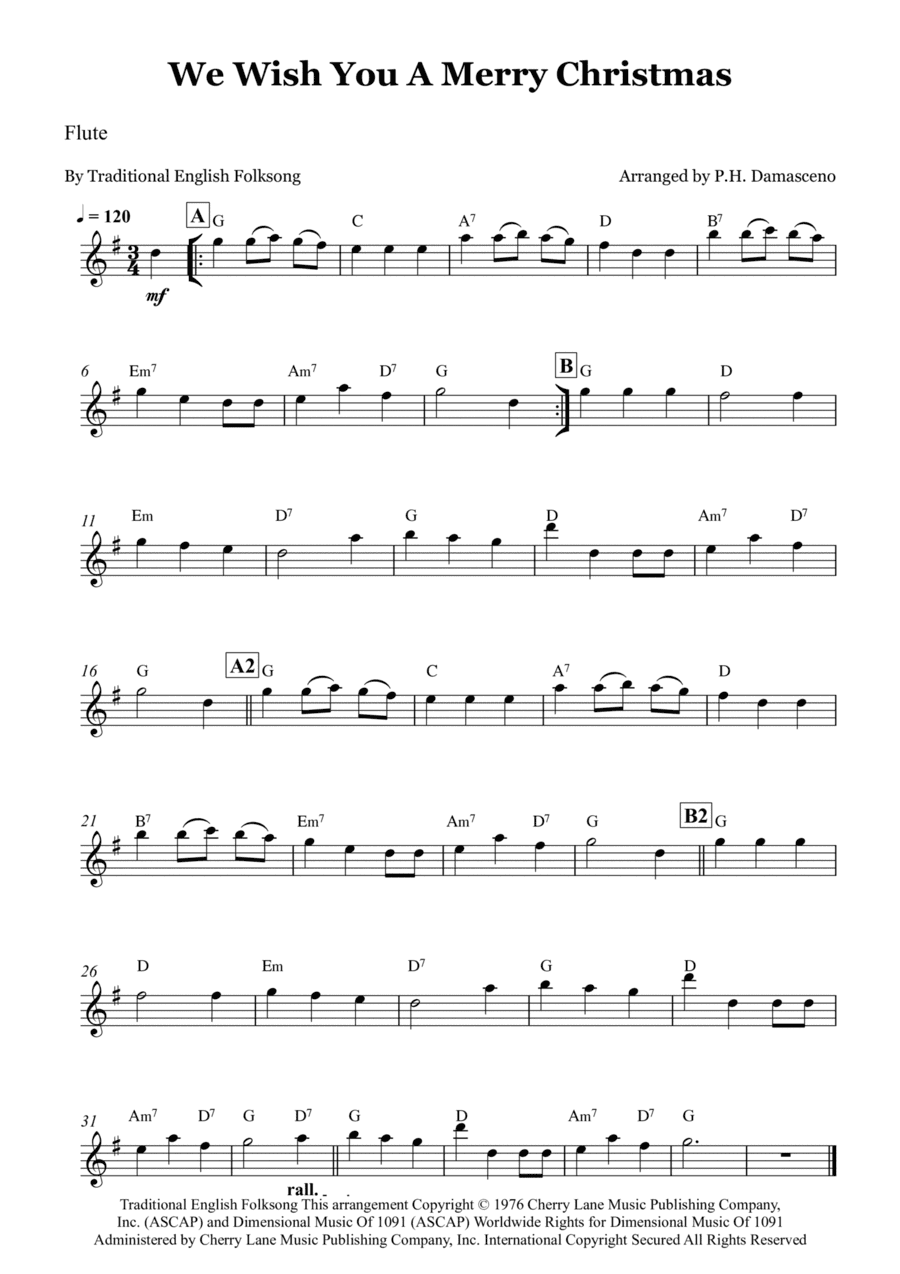 We Wish You A Merry Christmas (arr. P.H. Damasceno)