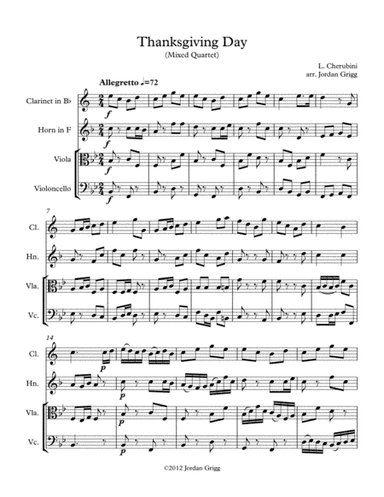Thanksgiving Day (Mixed Quartet) (arr. Jordan Grigg)