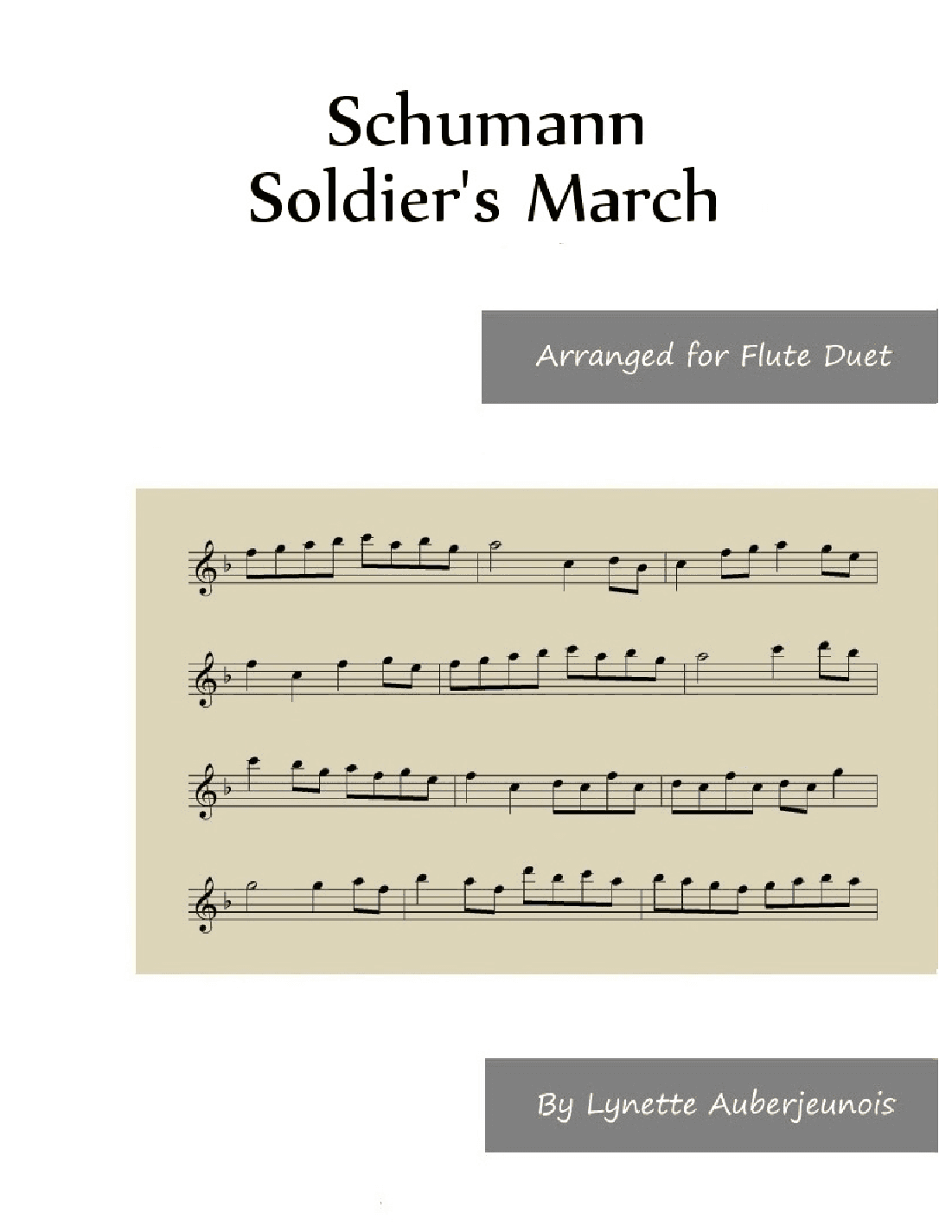 Soldier’s March - Flute Duet (arr. Lynette Auberjeunois)