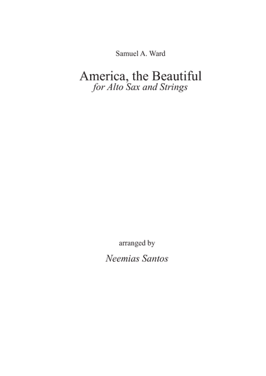 America, the beautiful (arr. Neemias Silva Santos)