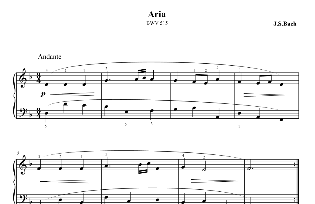 Bach Aria in D minor BWV 515 (arr. Ben Choupak)