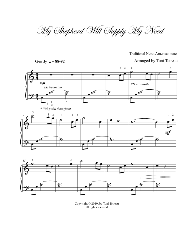 My Shepherd Will Supply My Need (arr. Toni Tetreau)