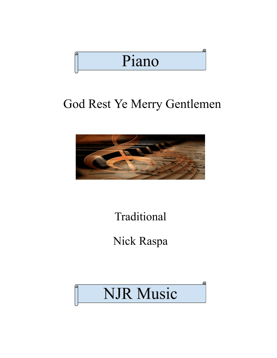 God Rest Ye Merry Gentlemen (adv. intm.  piano) (arr. Nick Raspa)