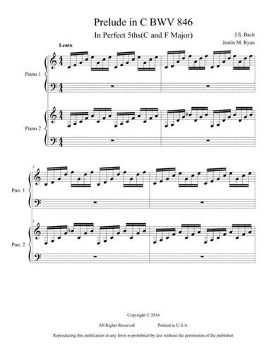 Prelude in C BWV 846 (arr. Justin M. Ryan)
