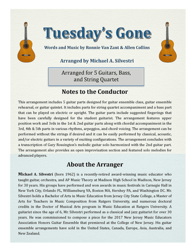 Tuesday's Gone (arr. Michael A. Silvestri)