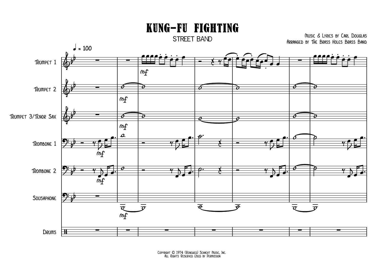 Kung Fu Fighting (arr. The Brass Holes Brass Band)