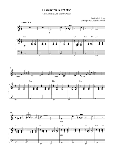 Ikaalisten Rantatie (Ikaalinen's Lakeshore Path) (arr. Kaiserin Rebecca)