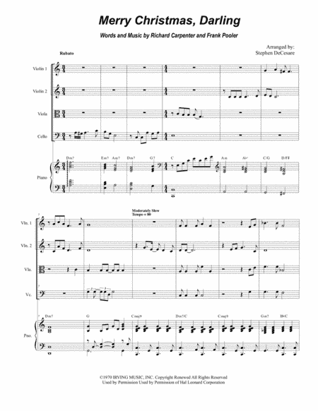 Merry Christmas, Darling (arr. Stephen DeCesare)