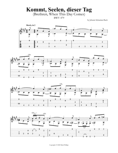 Kommt, Seelen, dieser Tag (Brethren, When This Day Comes) BWV 479 (arr. Mark Phillips)