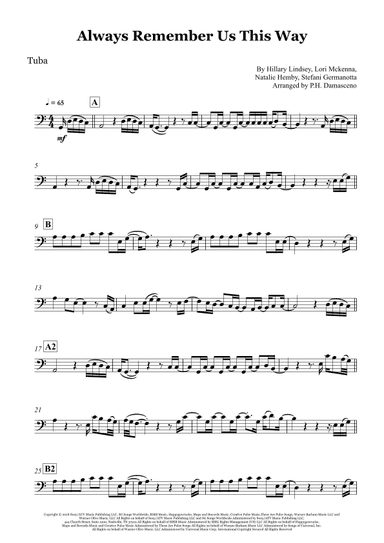 Always Remember Us This Way (arr. P.H. Damasceno)