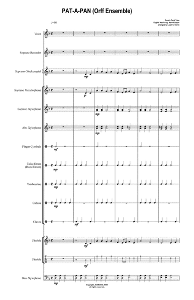 PAT-A-PAN (Orff Ensemble) (arr. Juan C. Davila)