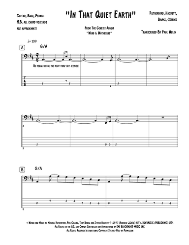 In That Quiet Earth (arr. P Welsh)
