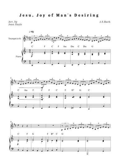 Jesu, Joy of Man's Desiring (arr. Jean Szulc)