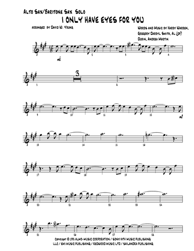 I Only Have Eyes For You (arr. David W. Young)